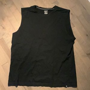 Rip zone ,cut off gym shirt. Tailored sleeveless.